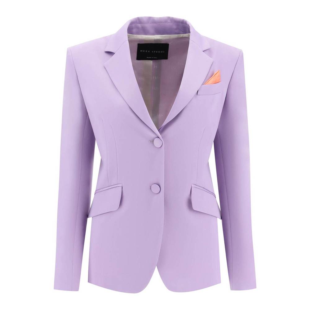 Hebe studio goldie satin blazer